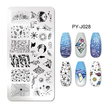 PICT You Rectangle Stamping Plate Space Nail Picture Design Stamp Templates Nail Art Image Plate Image Plate από ανοξείδωτο χάλυβα