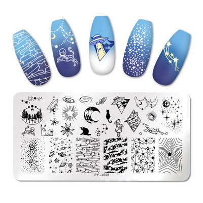 PICT You Rectangle Stamping Plate Space Nail Picture Design Stamp Templates Nail Art Image Plate Image Plate από ανοξείδωτο χάλυβα