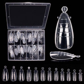 Mandeļu augšējās formas Quick Building Poly Gel Dual Nail Forms Tips Form Full Cover Top Forma Pagarināšanas sistēma Akrila manikīrs 120 gab.