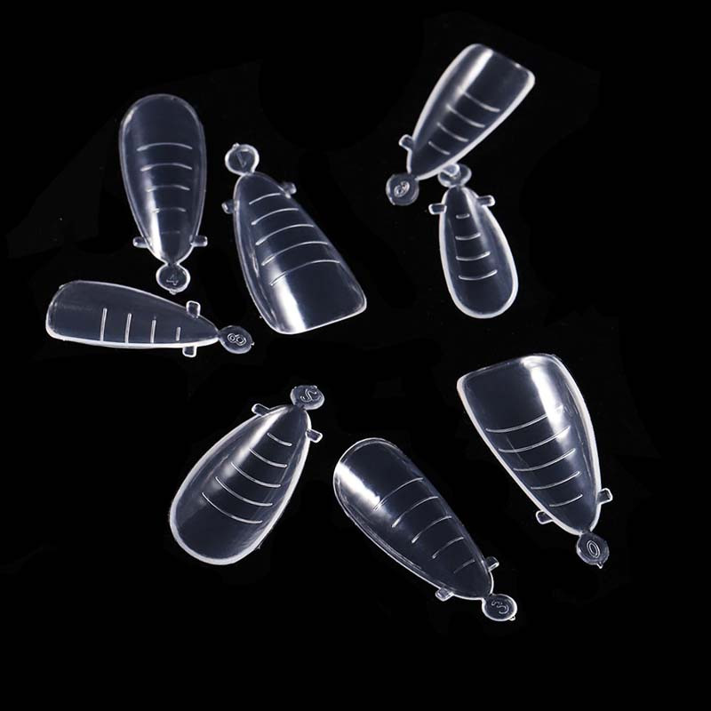 Mandeļu augšējās formas Quick Building Poly Gel Dual Nail Forms Tips Form Full Cover Top Forma Pagarināšanas sistēma Akrila manikīrs 120 gab.