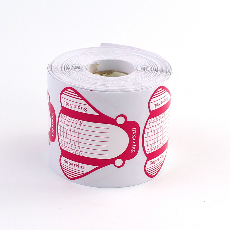 50 vnt/100 vnt nagų formų rinkinys nagų priauginimo meno įrankiai manikiūrui gelis Raudonas baltas prancūziškas priauginimo lipdukas akrilinis manikiūras