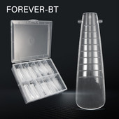 120gab XXL zārka nagu formas UV gēla augšējās veidnes nagu ātrai pagarināšanai veidņu dubultās formas viltus nagiem plastmasas celtniecības želejas forma