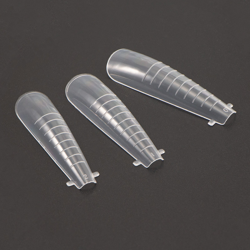 120gab XXL zārka nagu formas UV gēla augšējās veidnes nagu ātrai pagarināšanai veidņu dubultās formas viltus nagiem plastmasas celtniecības želejas forma