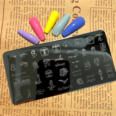 Ploča za utiskivanje noktiju s kokosovim orahom Gusarski kokosov predložak za uljepšavanje noktiju Ljetno drvo s pečatom za nokte Mouteen-133