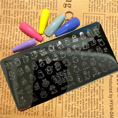 Ploča za utiskivanje noktiju s kokosovim orahom Gusarski kokosov predložak za uljepšavanje noktiju Ljetno drvo s pečatom za nokte Mouteen-133