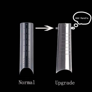 60Pcs Dual Forms For Quick Buliding Poly Nails Gel Extension Tips False Nails Mold Ακρυλικό φέρετρο επάνω φόρμες Εργαλείο μανικιούρ