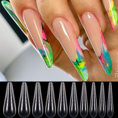 60 gab. Divas formas ātrai veidošanās polinagiem, želejas pieaudzēšanas uzgaļi mākslīgo nagu veidņu veidošanai akrila zārka augšējo formu manikīra rīks