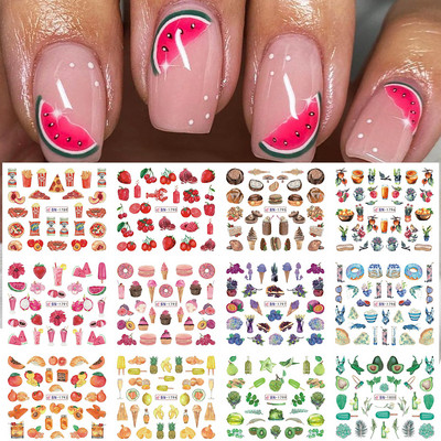 12gab Saulespuķu Nagu uzlīmes Blossom Florals Nail Art Water Decals Transfer Foil Sliders Dekorācijas manikīram TRA1633-1644