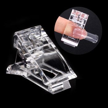 Πλαστικό σταθερό κλιπ για Poly Nail Gel Art Tools Fingernail Forms Tips Extension Builder Clamp