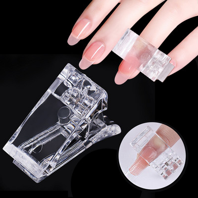 Plastic Fixed Clip For Poly Nail Gel Art Tools Fingernail Forms Tips Extension Builder Clamp