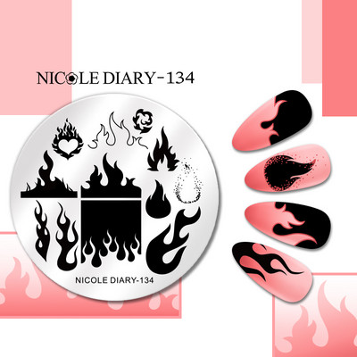 NIKOLAS DIENASGRĀMATA Franču puķu lapas nagu mākslas štancēšanas plāksnes ģeometrija viļņu līniju zīmēšanas veidnes nagu zīmogu veidņu trafaretu rīks DIY