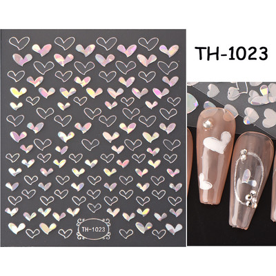 Autocolante argintii metalice pentru arta unghiilor 3D Star Moon Pegasus Glisor auto-adeziv Soarele cu model abstract Decalcomanii Decorarea unghiilor Manichiura