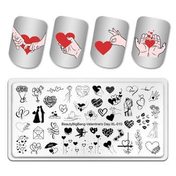 BeautyBigBang 2023 Πλάκες σφράγισης νυχιών για την Ημέρα του Αγίου Βαλεντίνου Θέμα Rose Flower Love Πρότυπα Nail Art Εργαλεία για στένσιλ για το σχεδιασμό νυχιών