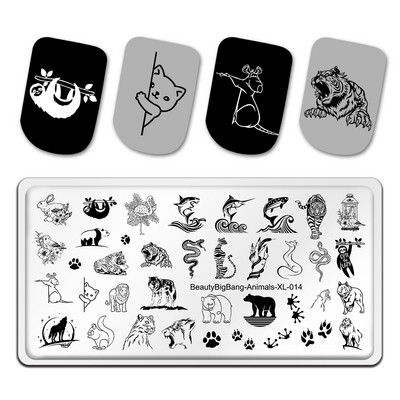 BeautyBigBang 2023. gada Valentīndienas nagu apzīmogošanas šķīvji Rožu zieds Mīlestības tēma Nagu mākslas veidnes Nagu dizaina trafareti rīki