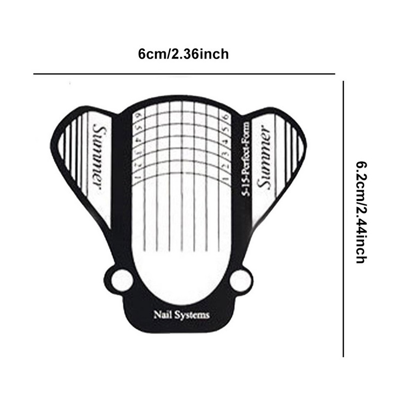 100 komada plastični držač za papir Šablone za nokte Sklopivi film za proširenje u obliku pčele UV samoljepljive šablone za početnike Alat za njegu noktiju