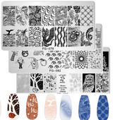 Nagu mākslas zīmogplāksnes Dzīvnieku Ziemassvētku sniegpārsla attēls Nagu mākslas dēļa zīmoga veidne nerūsējošā tērauda manikīrs nagu dizains