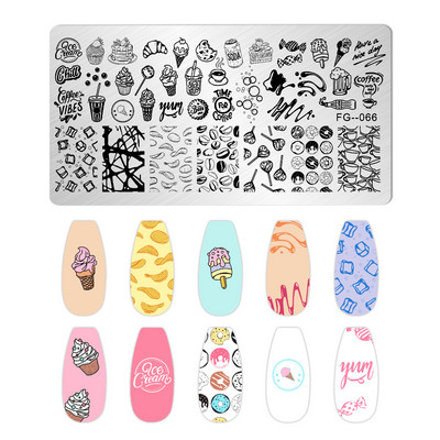 Nagu mākslas zīmogplāksnes Dzīvnieku Ziemassvētku sniegpārsla attēls Nagu mākslas dēļa zīmoga veidne nerūsējošā tērauda manikīrs nagu dizains