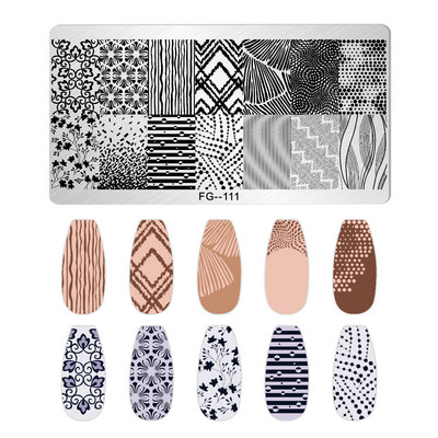 Nagu mākslas zīmogplāksnes Dzīvnieku Ziemassvētku sniegpārsla attēls Nagu mākslas dēļa zīmoga veidne nerūsējošā tērauda manikīrs nagu dizains