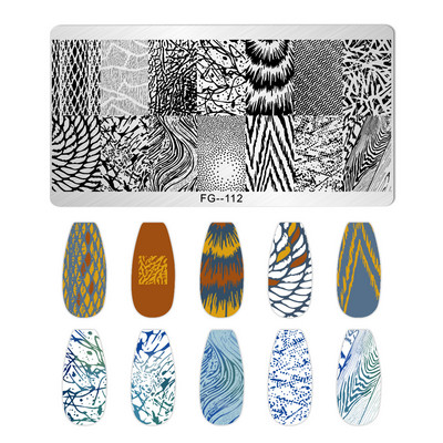 Nagu mākslas zīmogplāksnes Dzīvnieku Ziemassvētku sniegpārsla attēls Nagu mākslas dēļa zīmoga veidne nerūsējošā tērauda manikīrs nagu dizains