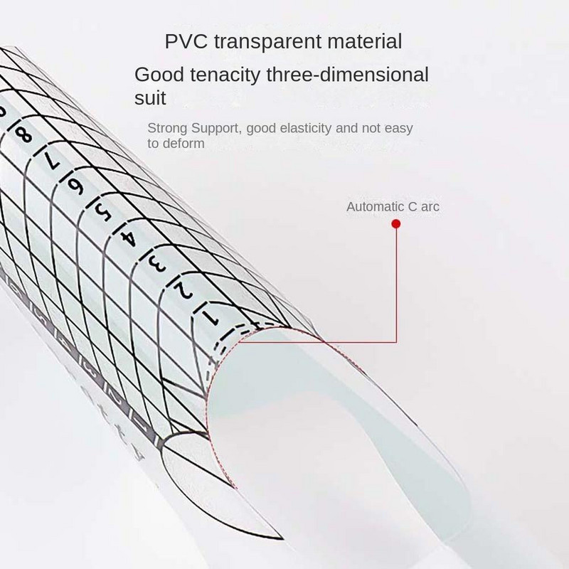 100Pcs/set DIY alati za uređenje noktiju Ladica za papir za nokte Pribor za nadogradnju noktiju Obrasci za nokte Šablone za nadogradnju noktiju Graditelj ekstenzija