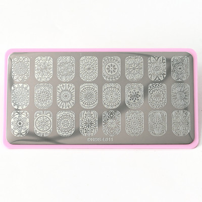 Snake Leopard Nagu apzīmogošanas plāksne angļu burtu Mīlestība Sirds Lapas Ziedi Dizains Apdrukas plāksnes Naglas Māksla Trafarets Zīmoga rīki