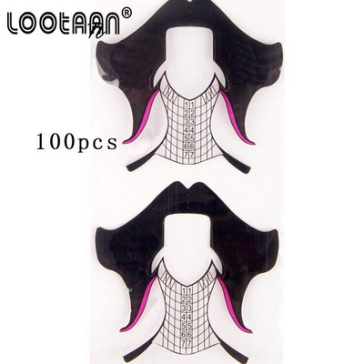 Blještavi laserski francuski oblik za nokte Nail Art Tips Forma za produljenje Profesionalni UV gel za umjetne nokte Naljepnica Kalup Šablone Alati za manikuru