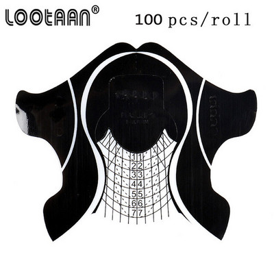 Blještavi laserski francuski oblik za nokte Nail Art Tips Forma za produljenje Profesionalni UV gel za umjetne nokte Naljepnica Kalup Šablone Alati za manikuru