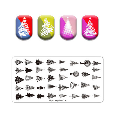 Ziemassvētku sērijas nagu apzīmogošanas plāksne Vasaras Ziemassvētku eglīte Sniegavīrs Ziemeļbrieža zīmoga veidne Nagu mākslas drukas trafareti rīki