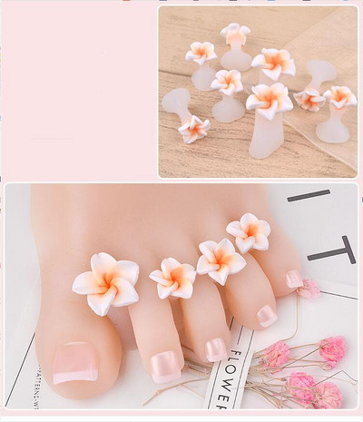 8Gb Mīksts, mīksts silikona purngalu atdalītājs nagu lakai, kāju starpliku komplekts kājām Uzklājiet nagu laku pedikīra laikā