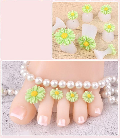 8Gb Mīksts, mīksts silikona purngalu atdalītājs nagu lakai, kāju starpliku komplekts kājām Uzklājiet nagu laku pedikīra laikā