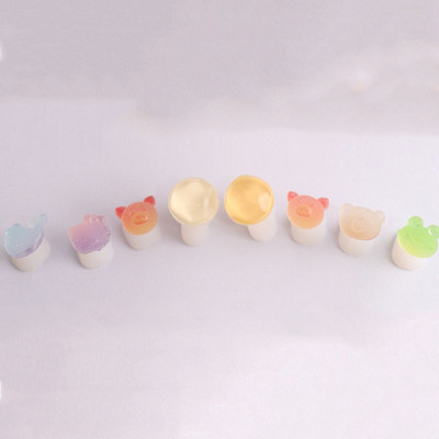 Separator de degete din silicon moale, 8 buc. Cristal, culoarea bomboanei, modelare flori, separator pentru degete, manichiură, pedichiură, instrumente pentru arta unghiilor