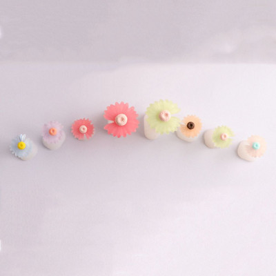 Separator de degete din silicon moale, 8 buc. Cristal, culoarea bomboanei, modelare flori, separator pentru degete, manichiură, pedichiură, instrumente pentru arta unghiilor