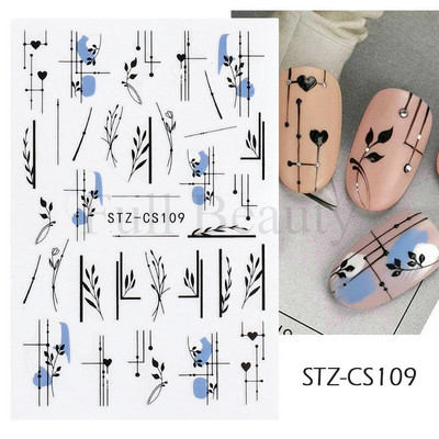 3D Nagu uzlīmes Ziedi Rozā Purpura Ziedi Ziedi Lapas Uzlīmes Nagu mākslas Līmes Slīdnes Piekariņi Manikīra Dekorācijas TRCA769