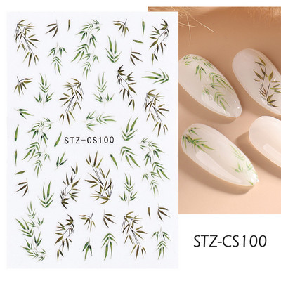 3D Nagu uzlīmes Ziedi Rozā Purpura Ziedi Ziedi Lapas Uzlīmes Nagu mākslas Līmes Slīdnes Piekariņi Manikīra Dekorācijas TRCA769