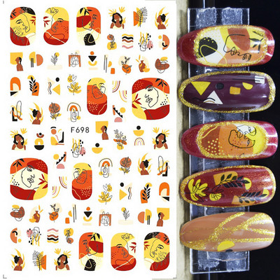 3D Nagu uzlīmes Ziedi Rozā Purpura Ziedi Ziedi Lapas Uzlīmes Nagu mākslas Līmes Slīdnes Piekariņi Manikīra Dekorācijas TRCA769