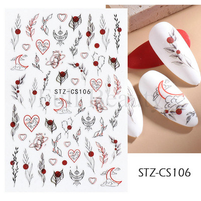 3D Nagu uzlīmes Ziedi Rozā Purpura Ziedi Ziedi Lapas Uzlīmes Nagu mākslas Līmes Slīdnes Piekariņi Manikīra Dekorācijas TRCA769