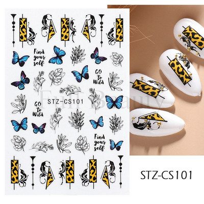 3D Nagu uzlīmes Ziedi Rozā Purpura Ziedi Ziedi Lapas Uzlīmes Nagu mākslas Līmes Slīdnes Piekariņi Manikīra Dekorācijas TRCA769