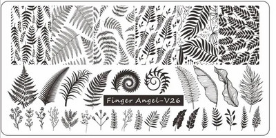 Flames Flower Leaves Ploča za utiskivanje noktiju 6X12 mm Šablona za ispis slova s cvjetnim listovima Šablone za pečate za nokte Alati za ukrašavanje noktiju