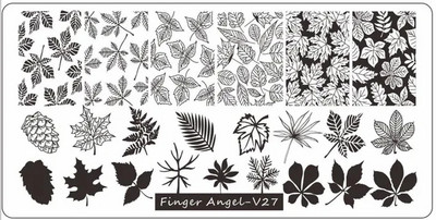 Flames Flower Leaves Ploča za utiskivanje noktiju 6X12 mm Šablona za ispis slova s cvjetnim listovima Šablone za pečate za nokte Alati za ukrašavanje noktiju