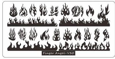 Flames Flower Leaves Ploča za utiskivanje noktiju 6X12 mm Šablona za ispis slova s cvjetnim listovima Šablone za pečate za nokte Alati za ukrašavanje noktiju