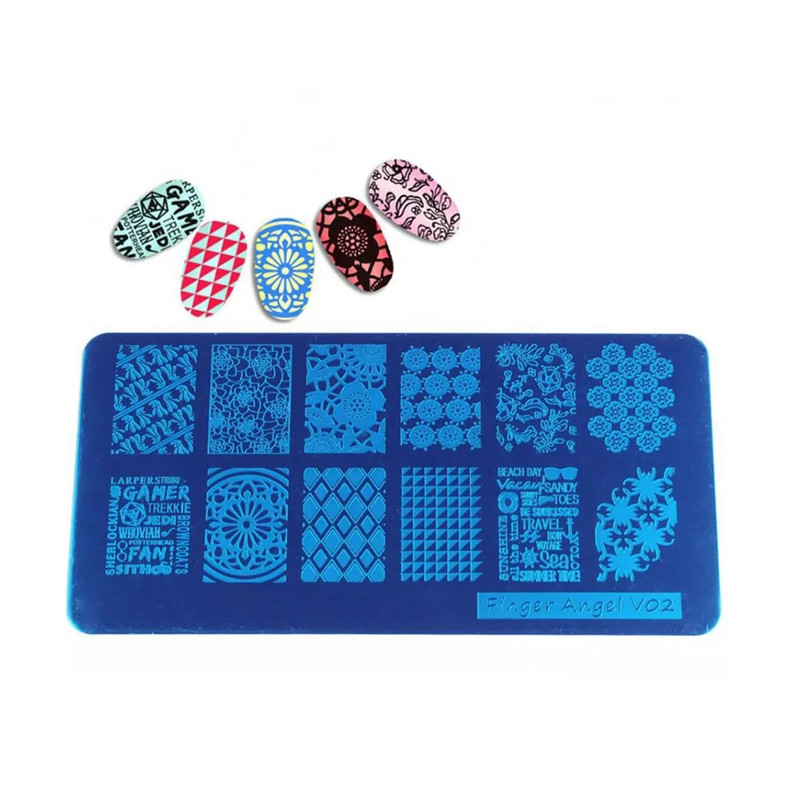 Flames Flower Leaves Ploča za utiskivanje noktiju 6X12 mm Šablona za ispis slova s cvjetnim listovima Šablone za pečate za nokte Alati za ukrašavanje noktiju
