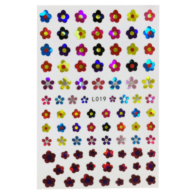 3D Acu sēņu nagu uzlīmes Lāzera spīdošas Līmējošas Uzlīmes nagiem Lūpu ziedi Nagu mākslas rotājumi Aurora Silver Design