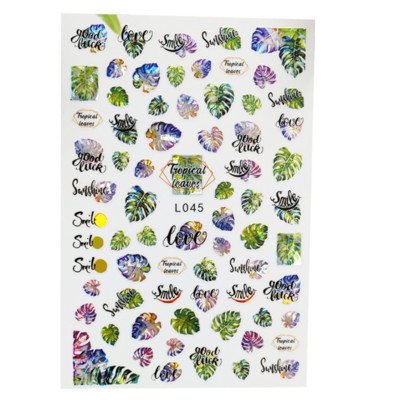 3D Acu sēņu nagu uzlīmes Lāzera spīdošas Līmējošas Uzlīmes nagiem Lūpu ziedi Nagu mākslas rotājumi Aurora Silver Design