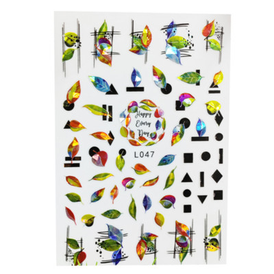 3D Acu sēņu nagu uzlīmes Lāzera spīdošas Līmējošas Uzlīmes nagiem Lūpu ziedi Nagu mākslas rotājumi Aurora Silver Design