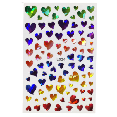 3D Acu sēņu nagu uzlīmes Lāzera spīdošas Līmējošas Uzlīmes nagiem Lūpu ziedi Nagu mākslas rotājumi Aurora Silver Design