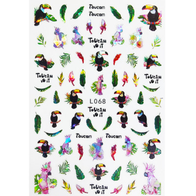 3D Acu sēņu nagu uzlīmes Lāzera spīdošas Līmējošas Uzlīmes nagiem Lūpu ziedi Nagu mākslas rotājumi Aurora Silver Design