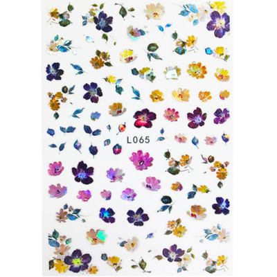 3D Acu sēņu nagu uzlīmes Lāzera spīdošas Līmējošas Uzlīmes nagiem Lūpu ziedi Nagu mākslas rotājumi Aurora Silver Design