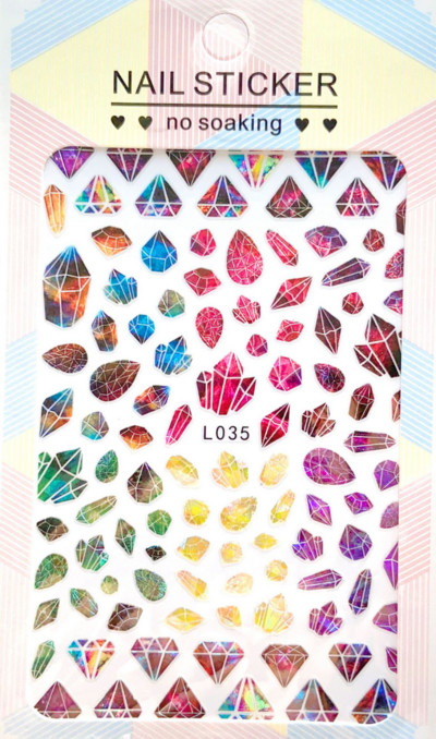 3D Acu sēņu nagu uzlīmes Lāzera spīdošas Līmējošas Uzlīmes nagiem Lūpu ziedi Nagu mākslas rotājumi Aurora Silver Design