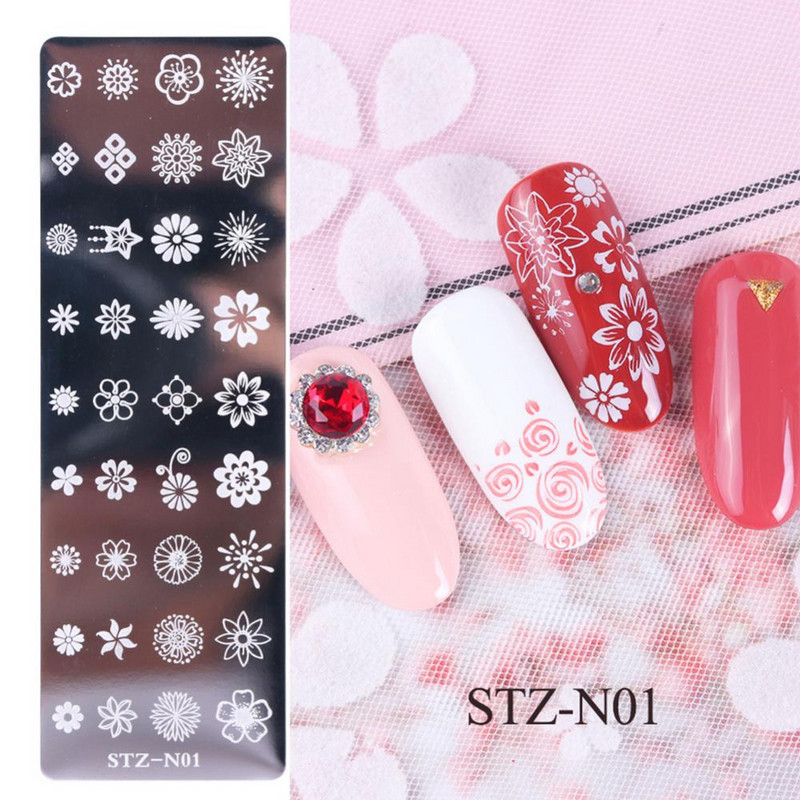Cvijet Geometrija listova Životinje Izdržljive pločice za utiskivanje Nail Art Pločice za utiskivanje noktiju Kreativni dizajni Najprodavanije