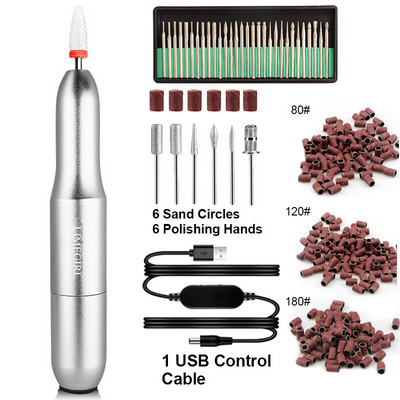 Limegirl 20000 RPM električna bušilica za nokte Prijenosni stroj za manikuru Set glodala za manikuru Vrhovi noktiju Turpija za pedikiranje noktiju